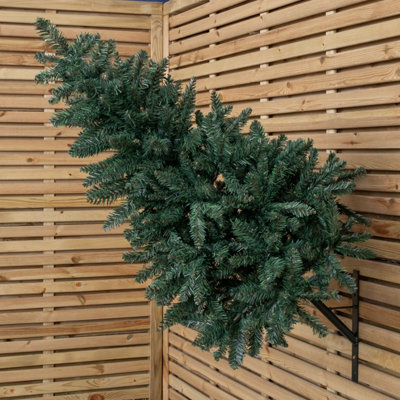 B&Q -  3Ft (90Cm) Artificial Wall Mounted Christmas Tree With Wall Bracket