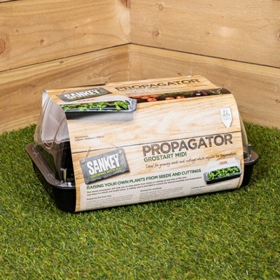 Samuel Alexander 38cm Grostart Midi Seed Starter Tray - Black Unheated Propagator for Indoor Seedlings - Image 11