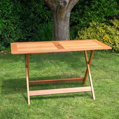Samuel Alexander Windermere Outdoor 6 Person Folding Rectangular Wooden Table from B&Q