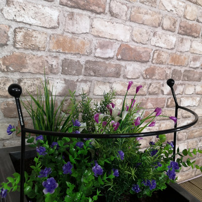 Samuel Alexander Cottage Heavy Duty Black Metal Steel Herbaceous Garden Plant Support Arc Small 60Cm X 36Cm from B&Q