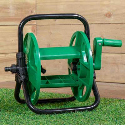 Samuel Alexander Unisex Green 30M Portable Garden Hose Pipe Storage Reel With Crank Handle In - Image 3
