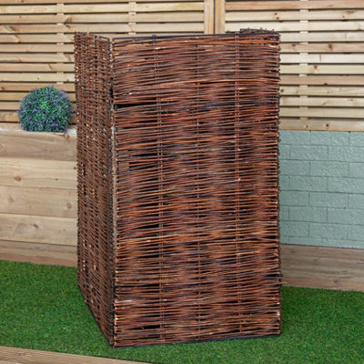 Samuel Alexander 1.16M X 61Cm Single Garden Patio Willow Wheelie Bin Screen Hideaway