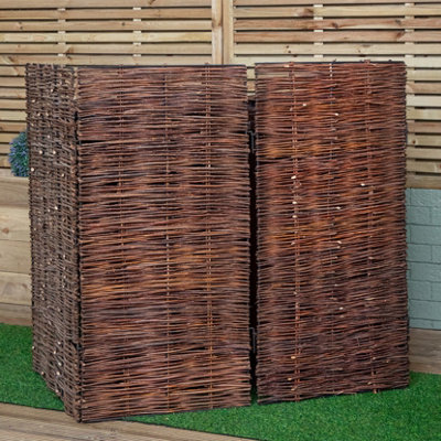 B&Q -  1.16M X 1.22M Double Garden Patio Willow Wheelie Bin Screen Hideaway