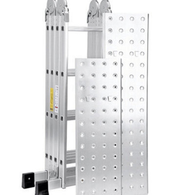 B&Q -  4.6M Large Lightweight Aluminium Folding Multi Position Work Platform Ladder