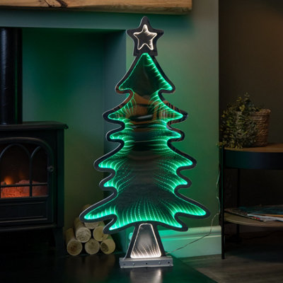 Green 95Cm Standing Led Infinity Christmas Tree Decoration With Metal Base - Image 9