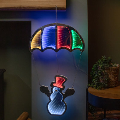 Samuel Alexander Led Infinity Hanging Parachute Snowman Christmas Decoration 60Cm - Image 9