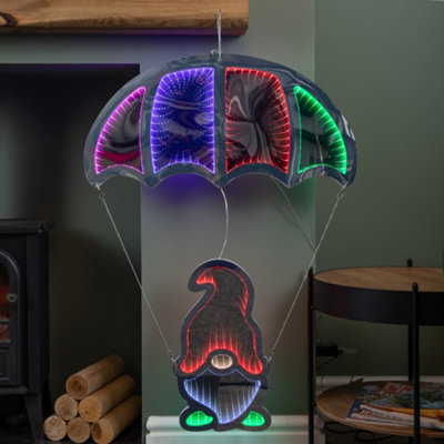 Samuel Alexander 85cm Infinity Light Up Hanging Parachute Gonk Christmas Decoration - Image 6