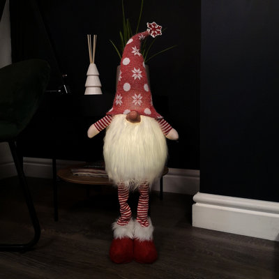 Samuel Alexander 66Cm Battery Lit Christmas Standing Gonk Decoration In Red