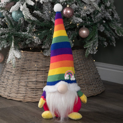 Samuel Alexander 45Cm Sitting Plush Christmas Gonk Decoration In Rainbow