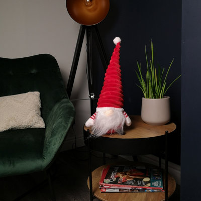 Samuel Alexander 40Cm Sitting Plush Christmas Gonk With Grooved Hat In Red from B&Q
