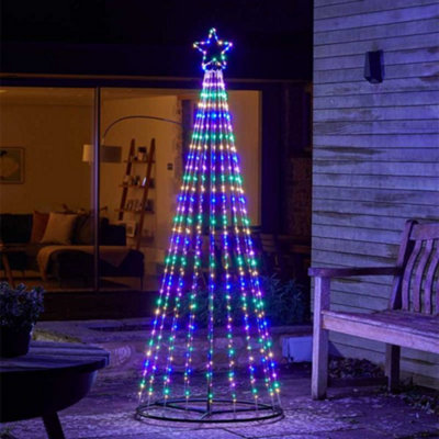Samuel Alexander 1.8M Light Up Christmas Twinkle Maypole Tree With Multi-Coloured Leds from B&Q