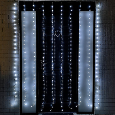 Samuel Alexander 2.1M 300 Led Indoor Outdoor Party Curtain Christmas Lights In Cool White