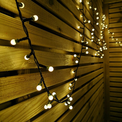Samuel Alexander White 300 Led Frosted Berry Warm String Lights Garden Christmas Lights With Timer 7.5M