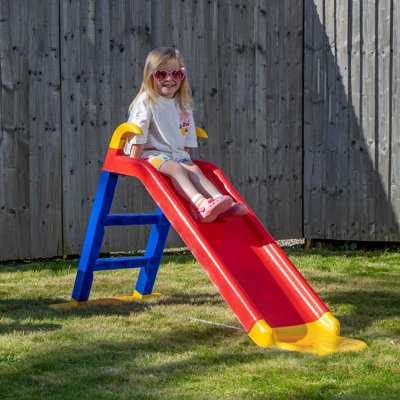 Samuel Alexander 80Cm Kids Indoor Outdoor Freestanding Plastic Slide With Ladder And Extension from B&Q