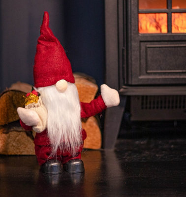 Samuel Alexander Red Battery Operated Musical Walking Christmas Gonk Decoration In 28Cm