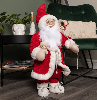 Samuel Alexander 60Cm Red Standing Jumbo Papa Noel Santa Claus Indoor Decoration from B&Q