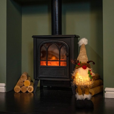 Samuel Alexander 46Cm Battery Operated Light Up Standing Christmas Reindeer Gonk With Warm White Leds from B&Q