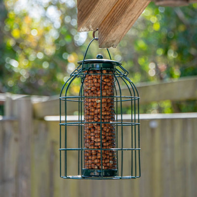 Samuel Alexander Metal Hanging Bird Nut Feeder With Squirrel Guard from B&Q