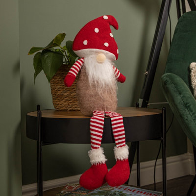 Samuel Alexander 53Cm Red And White Sitting Gonk With Mushroom Hat And Dangly Legs from B&Q