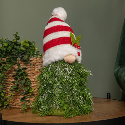 Samuel Alexander 31Cm Red And White Christmas Tree Sitting Gonk With Striped Hat from B&Q