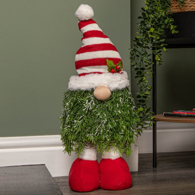 Samuel Alexander 76Cm Red And White Christmas Tree Standing Gonk With Striped Hat And Extendable Legs from B&Q