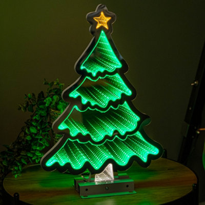 40cm Infinity Standing Christmas Tree with Metal Base and Green LEDs - Samuel Alexander  | TJ Hughes - Image 11