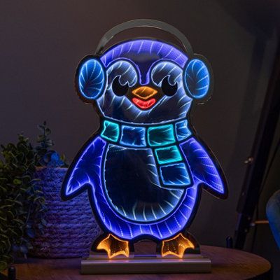 Samuel ALEXANDER 40cm Light up Penguin Infinity Christmas Decoration with Blue and White LEDs - Image 8
