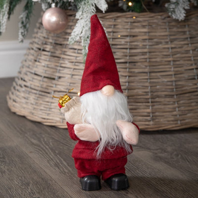 Samuel Alexander 35Cm Battery Operated Walking Christmas Musical Gonk In Red from B&Q