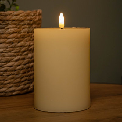 Samuel Alexander 9Cmx13cm Wax Melted Pool Effect Candle With Timer Function And Warm Led Cream/White