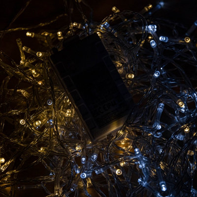Samuel Alexander 20M 200 Led Battery Operated Christmas String Lights With Timer In Cool & Warm White from B&Q