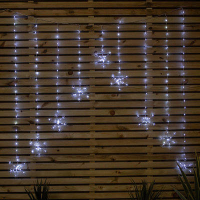 Samuel Alexander 1.2M X 1.2M Flexibrights Christmas Snowflake Curtain Lights With 267 White Leds from B&Q