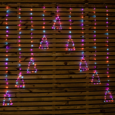 Samuel Alexander 1.2M X 1.2M Flexibrights Christmas Tree Curtain Lights With 258 Rainbow Leds from B&Q