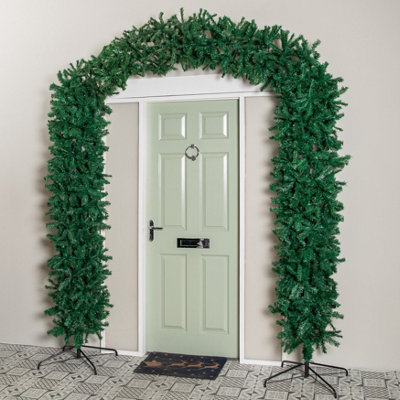 8Ft (2.55M) Samuel Alexander Double Door Plain Green Christmas Tree Arch With 2000 Tips from B&Q
