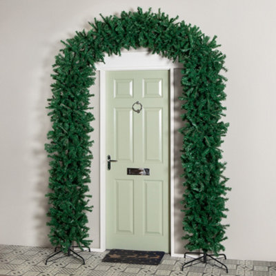 8Ft (2.50M) Samuel Alexander Single Door Plain Green Christmas Tree Arch With 2000 Tips from B&Q