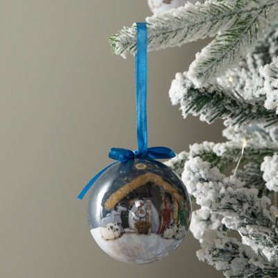 7cm Set of 14 Traditional Vintage Nativity Christmas Tree Baubles - Image 4