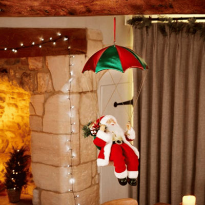 Light 60Cm Hanging Parachuting Santa Christmas Decoration - Image 7
