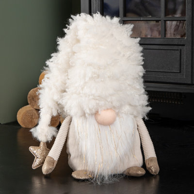 Samuel Alexander White Super Soft Christmas Snow Gonk Decoration 28Cm