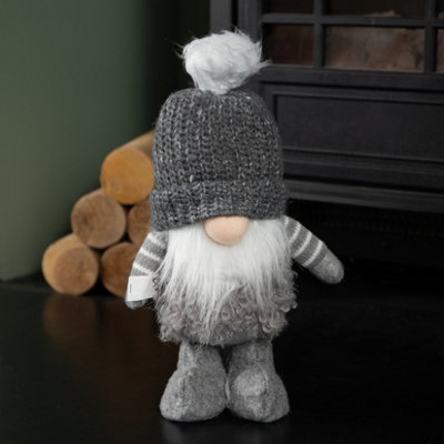 Samuel Alexander 30Cm Grey Gonk With Bobbly Hat Christmas Decoration from B&Q