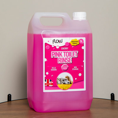 Samuel Alexander 5 Litres Cherry Pink Toilet Flush Cleaning Rinse Concentrate Fluid from B&Q