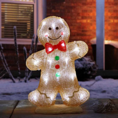 Boys Light/White 30Cm Battery Operated Up Christmas Gingerbread With Cool Leds - Image 5