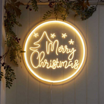 Samuel Alexander 40cm LED Merry Christmas Neon Sign - Warm White - Image 9