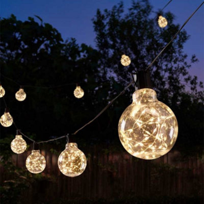 Samuel Alexander 9.5M Set Of 20 Connectable Galaxy Festoon Firefly String Lights With Warm Leds White