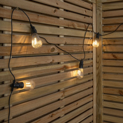 Samuel Alexander 4.5M Set Of 10 Connectable Fluted Festoon String Lights With Warm White Leds from B&Q