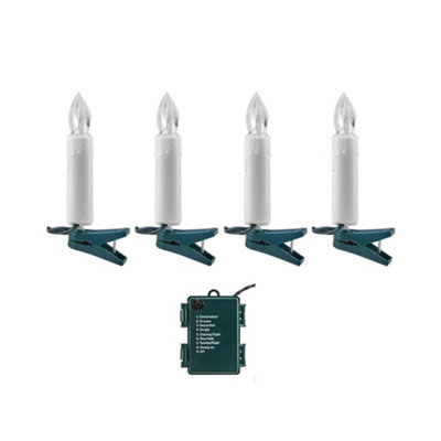 B&Q -  7M Set Of 30 Christmas Tree Light Candles With Warm White Leds And Timer Function