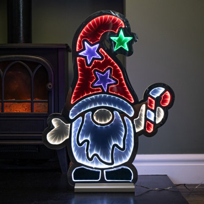 60cm Light up Christmas Gonk with Candy Cane Infinity Decoration with LEDs - Image 10