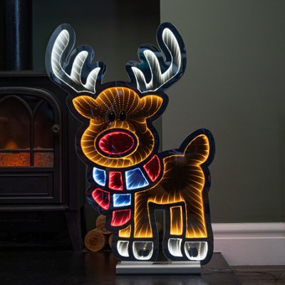 Samuel Alexander 60Cm Light Up Christmas Reindeer Infinity Decoration With Leds