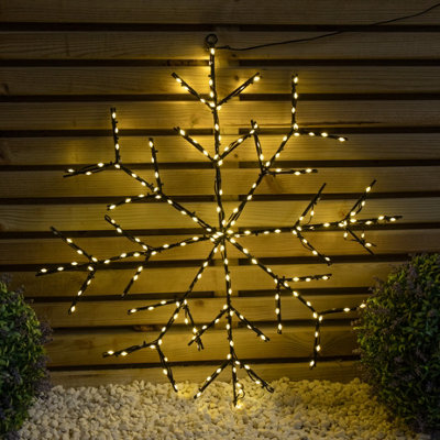 Samuel Alexander 61Cm Light Up Twinkling Christmas Snowflake With 196 Warm White Leds from B&Q