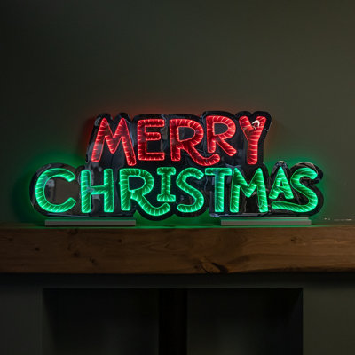 Samuel Alexander 1m Merry Christmas Infinity Light - Red & Green LEDs - Image 10