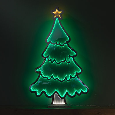 Samuel ALEXANDER 90cm Light up Standing Christmas Tree with Star Infinity Decoration with LEDs - Image 11