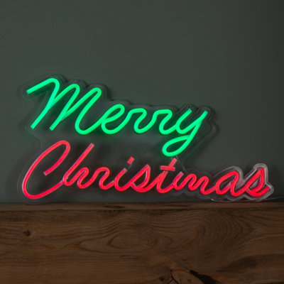 Light/Green/Red 50Cm Up Merry Christmas Neon Flex Sign In And - Image 9